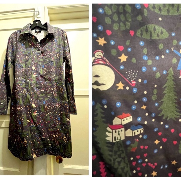 Samantha Pleet Alice Wonderland tie back shirt dress size 10 - Picture 2 of 16